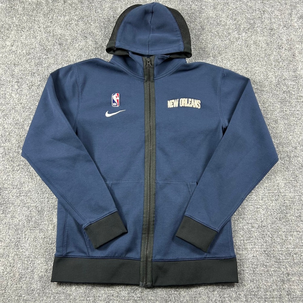 Nike Hoodie Boys L 14/16 Navy New Orleans Pelicans NBA Dri-FIT Full Zip Jacket